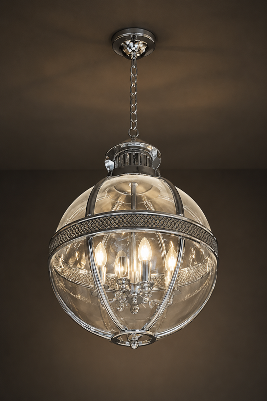 Ottoman Crystal Globe Pendant Lamp