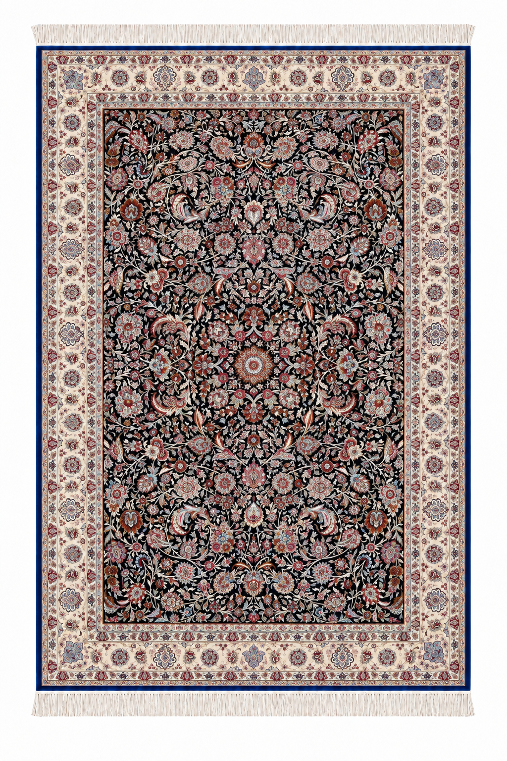 Midnight Garden Natural Persian Wool & Silk Carpet 200x300 cm