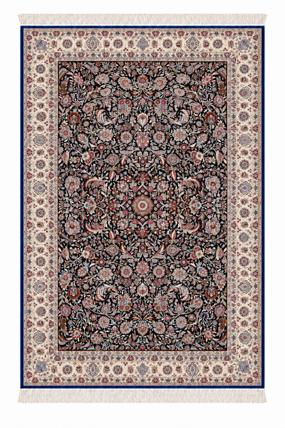 Midnight Garden Natural Persian Wool & Silk Carpet 200x300 cm
