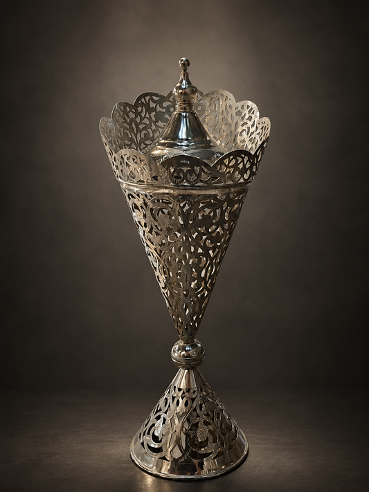 Moroccan Silver Crown Incense Burner - Medium - M105