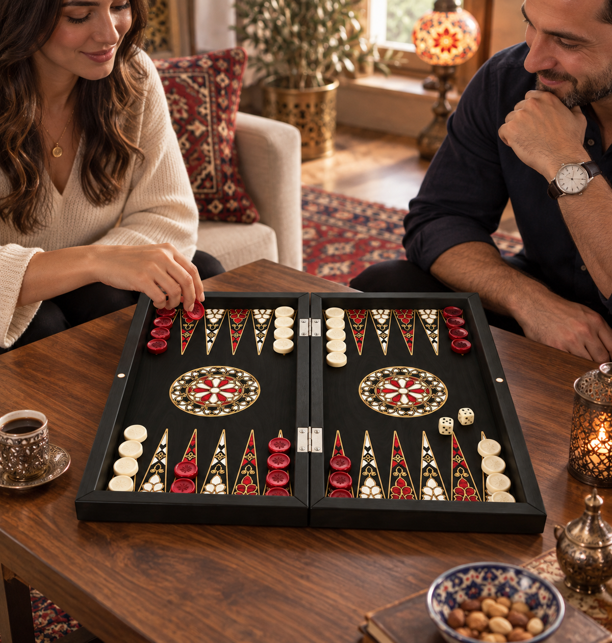 Turkish Heritage 2-in-1 Chessboard & Backgammon Set (Ds01)