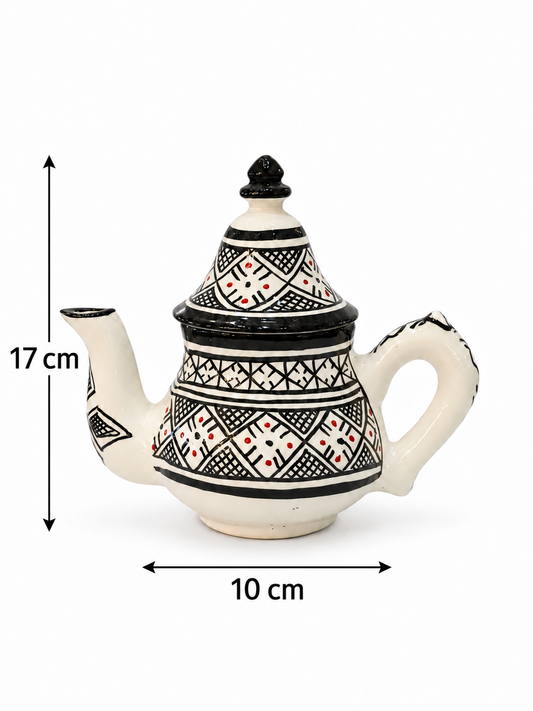 Handcrafted Moroccan Atlas Ceramic Teapot - N1 M28 (Ds01)