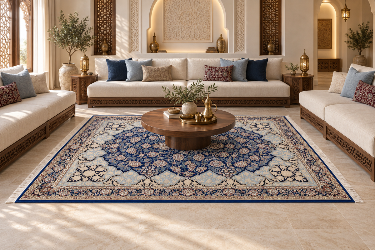 Royal Azure Garden Narural Silk & Wool Carpet 200x300 cm