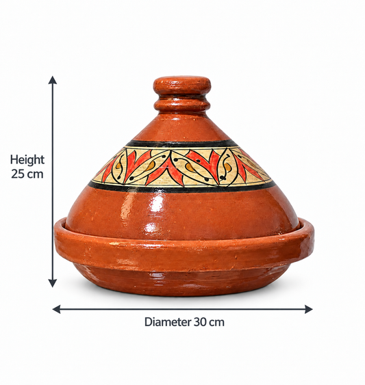 Hand-Painted Moroccan Clay Tajine (Ds03)