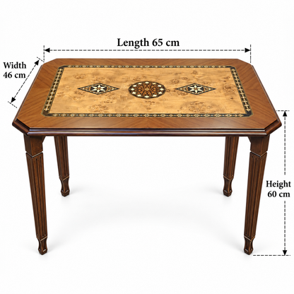 Anatolian Legacy Hand-Carved Mosaic Nesting Table Set 4in1