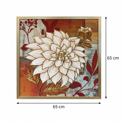 Golden Dahlia Bloom 3-in-1  Wall Art Frame
