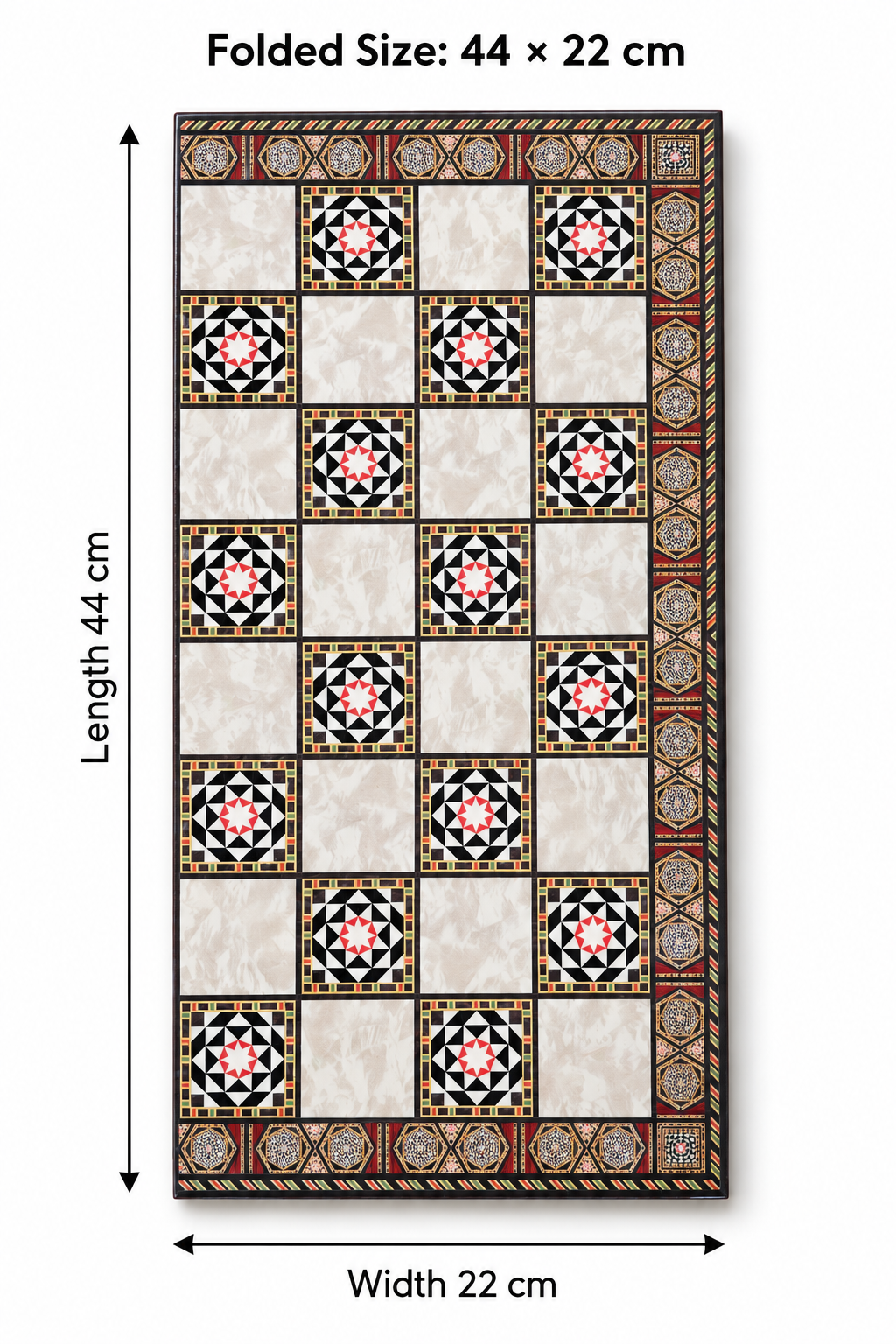 Turkish Mosaic Heritage Foldable Chess Set