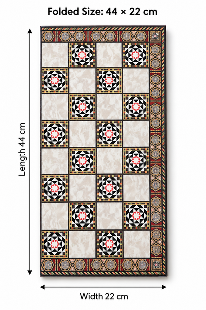 Turkish Mosaic Heritage Foldable Chess Set