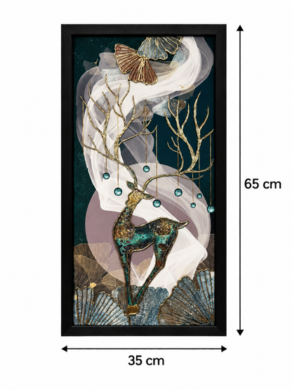 Emerald Forest Deer 3-in-1 Wall Art Frame