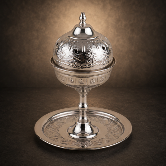 Marrakech Floral Silver Mabkhara - XSmall
